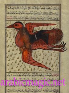 Arabic Manuscript - The Magical Figure of Jinn Simurgh/ Unique Handmade Arabic Talisman