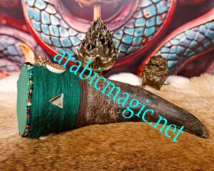Wealth Attraction Jinn Horn - The Horn Of Plenty &amp;#8220;Qarn Al-Wafrah&amp;#8221;(قرن الوفرة) Arabic Talisman for Money Attraction, Wealth, Well-Being and Financial Abundance