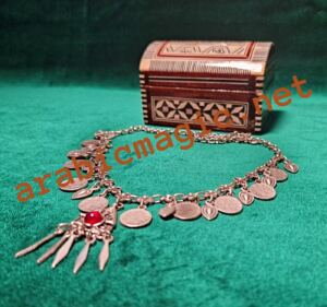 Arabic Jinn Amulet Pendant - Magical Djinn Talismanic Necklace of Queen Alyah