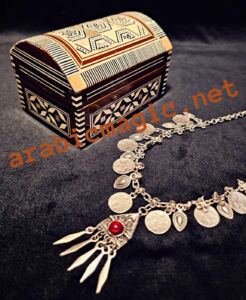 Arabic Jinn Magical Pendant - Magical Djinn Talismanic Necklace of Queen Alyah