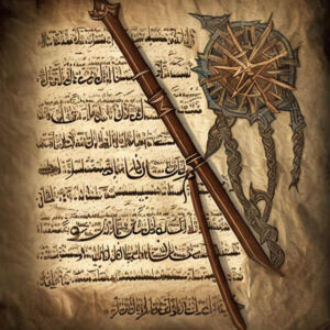 Arabic Magic Staff Ritual Wand Tool - The Magical Staff of Sarish the Wise