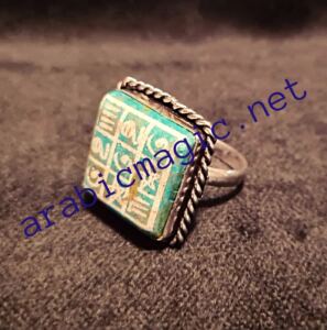 Magical Square Arabic Ring - Arabic Magical Ring for Spiritual Strength, Good Charisma and Luck