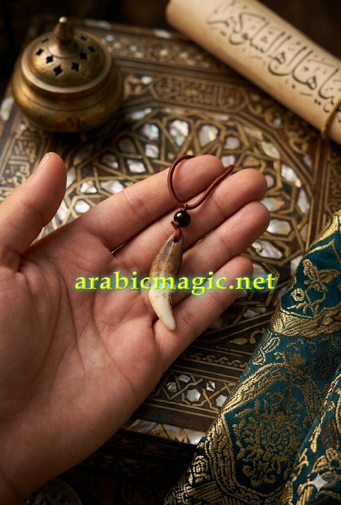 Wolf’s Tooth Arabic Protection Amulet, Shield Against All Evil, Curse & Hexes Removal, Unlimited Protective Charm - Image 2