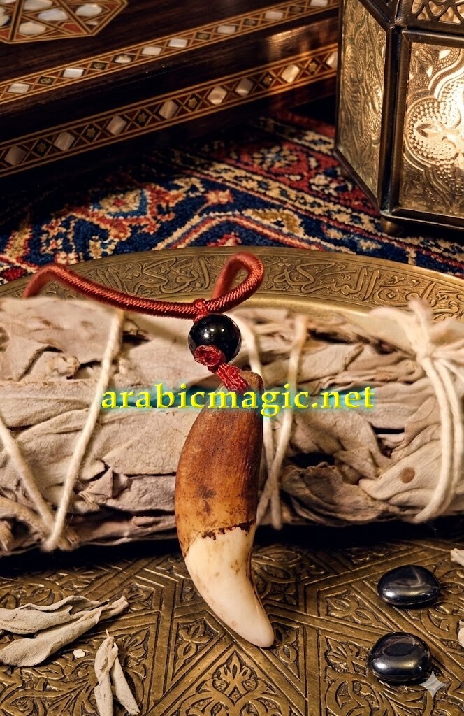 Wolf’s Tooth Arabic Protection Amulet, Shield Against All Evil, Curse & Hexes Removal, Unlimited Protective Charm