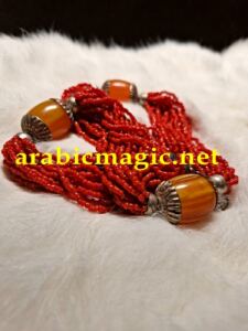 Coral-Magical-Arabic-Talisman - Amulet Talismanic Necklace/ Infused with Holy Quranic Prayers and Divine Spiritual Formulas for Prosperity, Love and Personal Magnetism