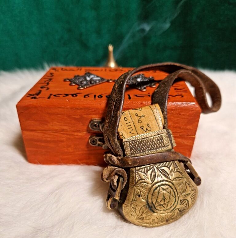 Personal Antique Amulet of Moroccan Shaykh and Magician Said Abdullah Al-Soussi – Talismanic Vessel with Taweez for Ultimate Prosperity and Success