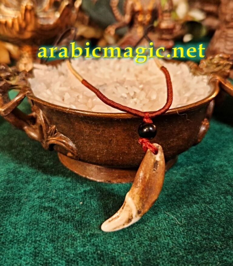 Wolf’s Tooth Arabic Protection Amulet, Shield Against All Evil, Curse & Hexes Removal, Unlimited Protective Charm