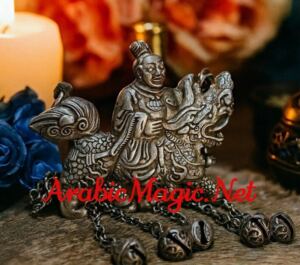 Jinn-Wealth-Attraction-Amulet - Rare Wealth &amp;amp; Prosperity Arabic Magical Pendant Amulet of Jinn Rizwan Al-Tajir, Unlimited Money Flowing Genie Artefact