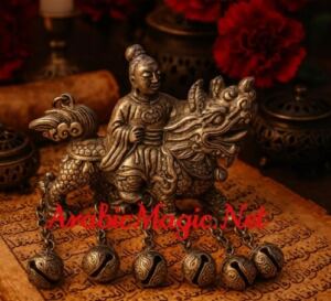 Jinn-Wealth-Money-Arabic-Amulet - Rare Wealth &amp;amp; Prosperity Arabic Magical Pendant Amulet of Jinn Rizwan Al-Tajir, Unlimited Money Flowing Genie Artefact