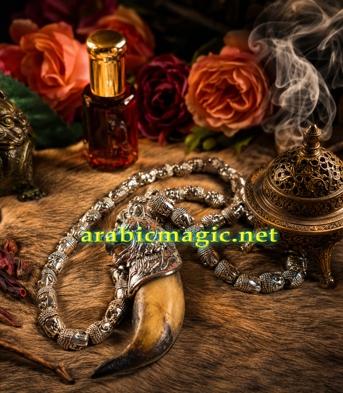 Lion Tooth Amulet of Shahran al-Bayari, Djinn King of Tigers & Lord of The Hidden Wilds - Image 3